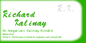 richard kalinay business card